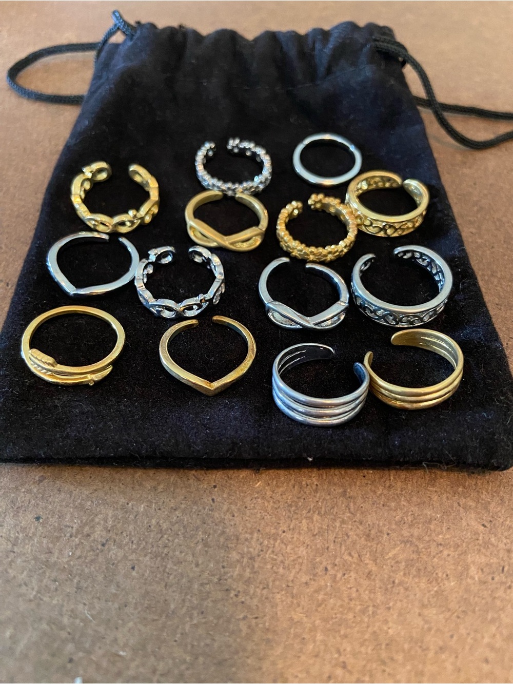 Mixed Gold & Silver Stackable Women’s Ring Set - Versatile Layering Collection